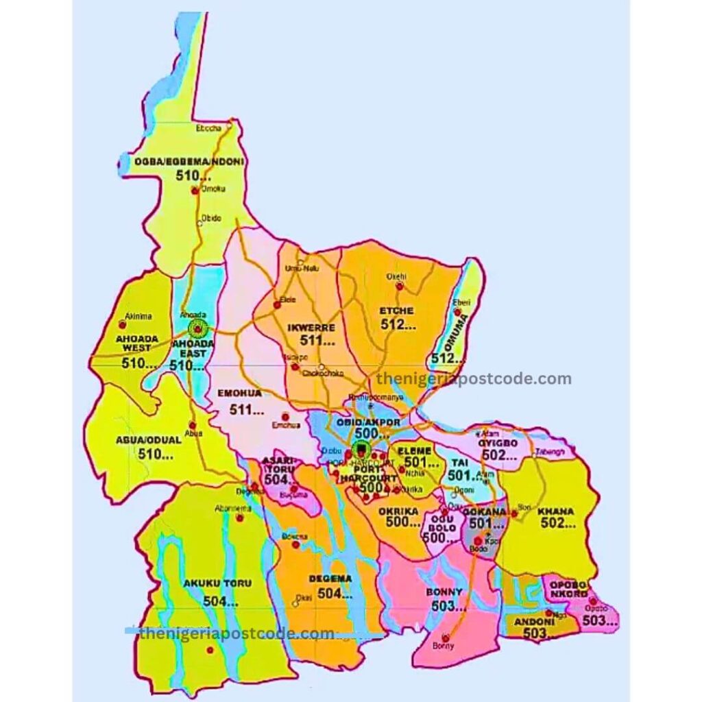 Rivers State Postal Code Map